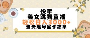 (11565期)快手美女跳舞直播,轻松日入3000+简单无脑-网创项目