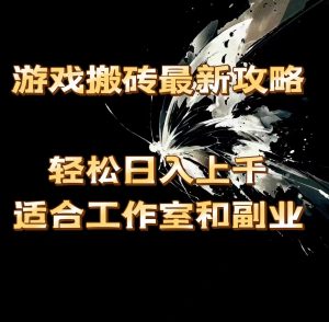 （11662期）游戏搬砖最新攻略，轻松日入上千，适合工作室和副业。-网创项目