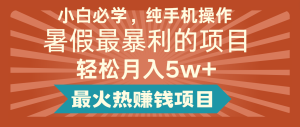 2024暑假最赚钱的项目，小红书咸鱼暴力引流简单无脑操作，每单利润最少500+-网创项目