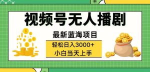 (12128期)视频号无人播剧,轻松日入3000+,最新蓝海项目,拉爆流量收益,多种变…-网创项目