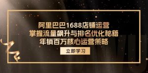 (12184期)阿里巴巴1688店铺运营,掌握流量飙升与排名优化秘籍 年销百万核心运营策略-网创项目