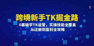 跨境新手TK掘金路：0基础学TK运营，实操技能全覆盖，从注册到盈利全攻略-网创项目