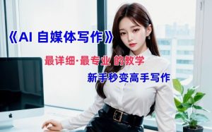 AI自媒体文章创作全网最详细教程,新手秒变写作高手,多方位发展-网创项目