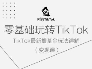 零基础玩转TiKToK变现课,TikTok最新撸基金玩法详解-网创项目