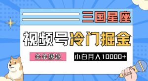 2024视频号三国冷门赛道掘金，条条视频爆款，操作简单轻松上手，新手小白也能月入1w-网创项目
