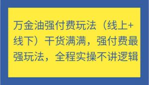 万金油强付费玩法（线上+线下）干货满满，强付费最强玩法，全程实操不讲逻辑-网创项目