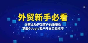 外贸新手必看,详解主动开发客户的重要性,掌握Google客户开发实战技巧-网创项目