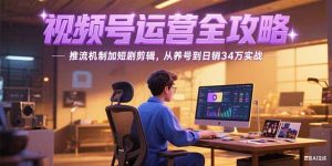 2025视频号运营全攻略，推流机制加短剧剪辑，从养号到日销34万实战-网创项目