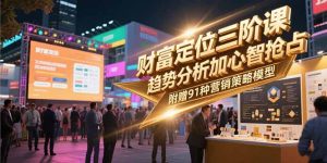 财富定位三阶课,趋势分析加心智抢占,附赠91种营销策略模型-网创项目