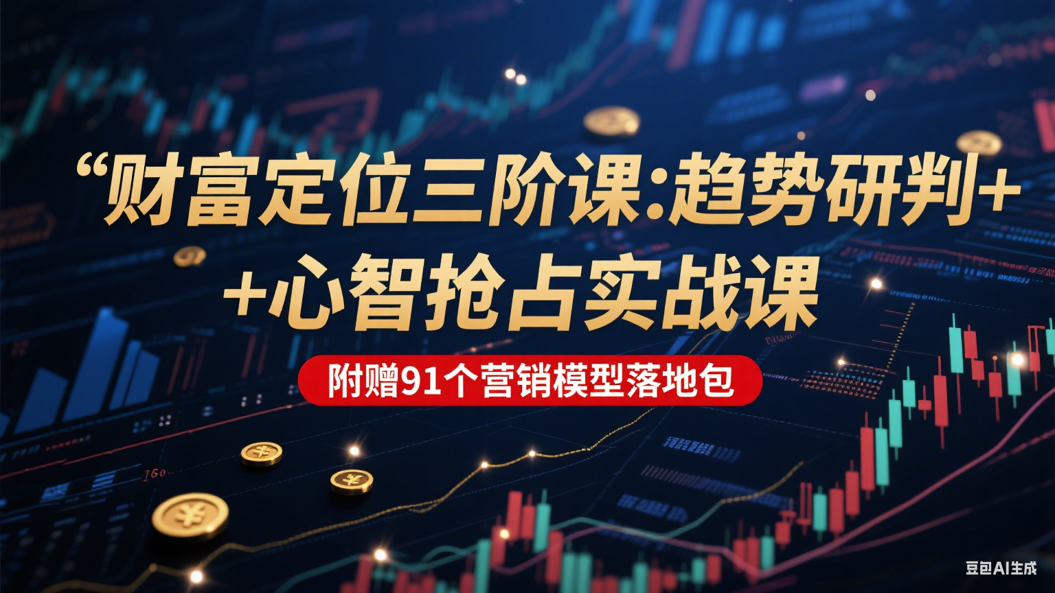 财富定位三阶：趋势研判 + 心智抢占实战课，附赠91个营销模型落地包-网创项目