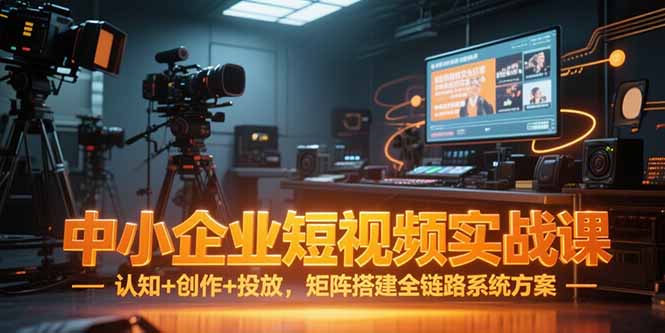中小企业短视频实战课，认知+创作+投放，矩阵搭建全链路系统方案-网创项目