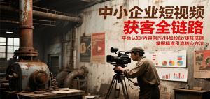 中小企业短视频获客全链路，平台认知/内容创作/抖加投放/矩阵搭建，精准引流核心方法-网创项目