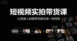 短视频实拍带货课,让普通人拍摄带货像吃饭一样简单-网创项目