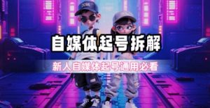 一天5张？自媒体起号完整拆解_新人自媒体起号必看【超详细攻略】-网创项目