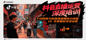 抖音直播运营深度培训,千川投放与自然流核心技能,10天掌握起号及运营(6-7月新课)-网创项目