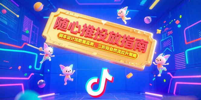 随心推投放指南，脚本设计加数据监测，三阶段自然流拉升策略-网创项目