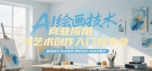 AI绘画技术商业应用与艺术创作入门到专业,基础操作/商业案例/模型调优/渐进式教学-网创项目
