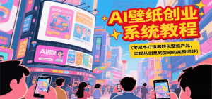 AI壁纸创业系统教程,零成本打造高转化壁纸产品,实现从创意到变现的完整闭环-网创项目