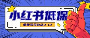 适合空闲时间操作的小红书低保项目，小红薯发布笔记，单个账号每天可获得2-12元左右-网创项目