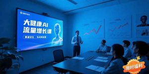 大健康AI流量增长课8.0,赛道定位方法论,AI数字人内容生产,私域转化运营-网创项目