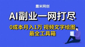 AI副业一网打尽0投入月入1万＋视频文字绘图最全工具箱-网创项目
