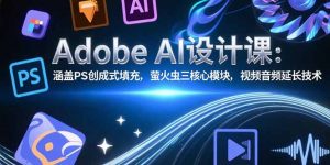Adobe AI设计课：涵盖PS创成式填充，萤火虫三核心模块，视频音频延长技术-网创项目
