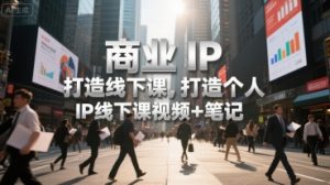 商业IP打造线下课，打造个人 IP线下课视频+笔记-网创项目