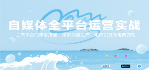 自媒体全平台运营实战,主流平台的账号搭建、爆款内容生产、矩阵引流及电商变现-网创项目