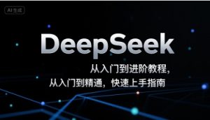 DeepSeek从入门到进阶教程，从入门到精通，快速上手指南-网创项目