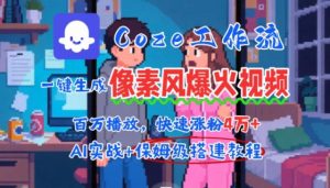 用AI智能体批量生成爆火像素风情感视频,2分钟一条,播放量轻松破百万快速涨粉4W+-网创项目