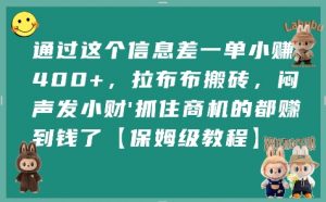 通过这个信息差一单小挣4张+，拉布布搬砖，闷声发小财抓住商机的都挣到钱了【保姆级教程】-网创项目