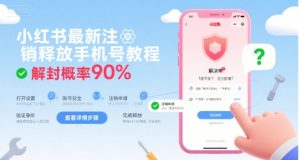 小红书最新注销释放手机号教程，解封概率90%-网创项目