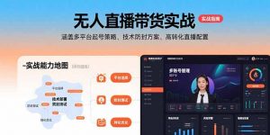 无人直播带货实战,涵盖多平台起号策略、技术防封方案、高转化直播配置-网创项目