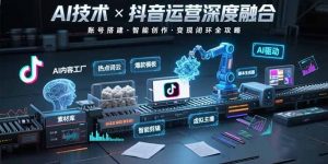 AI技术与抖音运营的深度融合应用:涵盖账号搭建、内容创作、收益变现等-网创项目