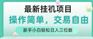 最新挂G项目，人人可上手，操作简单， 每天24小时自动运行轻松日入三位数【揭秘】-网创项目