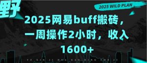 2025网易buff搬砖，一周操作2小时，收入1600+-网创项目