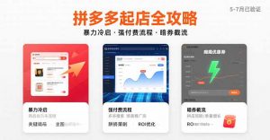 拼多多起店全攻略,暴力冷启,强付费流程,暗券截流,5-7月已验证的方法-网创项目