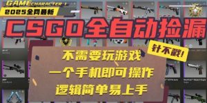 CSGO自动捡漏项目，最新独家玩法，一个手机即可操作，新手小白轻松月入1W+，操作简单易上手【揭秘】-网创项目