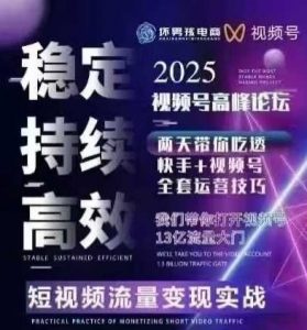 坏男孩电商视频号7月1号线下课,视频号短引、精细化模型打法,三频共振,无人,快手全站精细化运营-网创项目