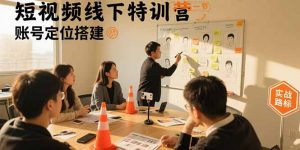 短视频线下特训营：账号定位搭建/口播号拍摄剪辑/直播间流量入口/变现实战-网创项目