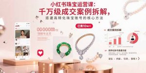 小红书珠宝运营课:千万级成交案例拆解,搭建高转化珠宝账号的核心方法-网创项目