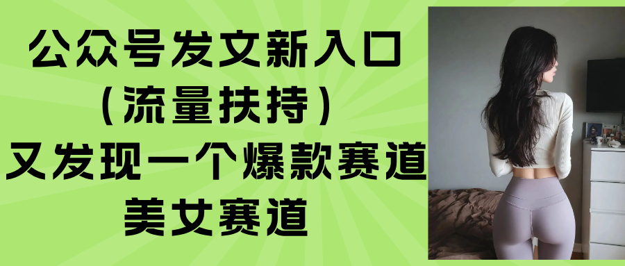 公众号发文新入口(流量扶持-网创项目