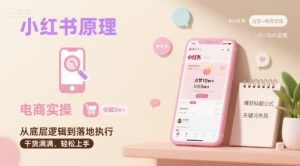 小红书原理以及详细实操流程,小红书电商教程-网创项目