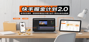 快手掘金计划2.0,账号定位装修、短视频剪辑选品与磁力金牛+裂变出单实战指南-网创项目