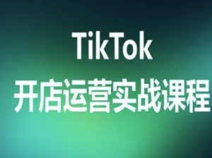 TikTok开店运营实战课程，TK跨境电商实操全流程-网创项目