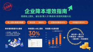 企业降本增效指南：搭建线上团队，省社保/聚人才/降成本/实现利润最大化-网创项目