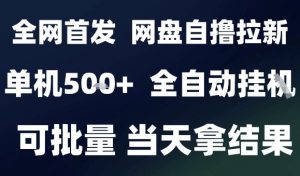 2025最新九月网盘自撸拉新，全自动运行，解放双手，日入5张+，小白可玩，批量操作【揭秘】-网创项目