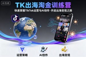TK出海淘金训练营,助你快速掌握TikTok运营与AI创作,开启出海变现之路-网创项目
