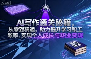 AI写作通关秘籍，从零到精通，助力提升学习和工作效率，实现个人成长与职业变现-网创项目