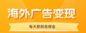 用手机看海外广告，每天10分钟，单机日入20+，无需养鸡，保姆级教程-网创项目